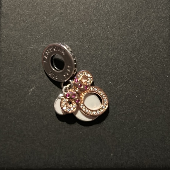 New Disney Minnie Mouse Silhouette Double Dangle Charm - Picture 6 of 8